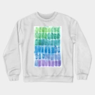 Green, Blue, Purple, Rectangles - Abstract Watercolor Painting Crewneck Sweatshirt